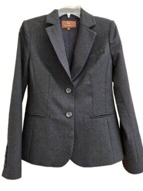 NWOT - Melanie Lyne Black / Dark Grey Blazer - Size 4 - 40% Wool